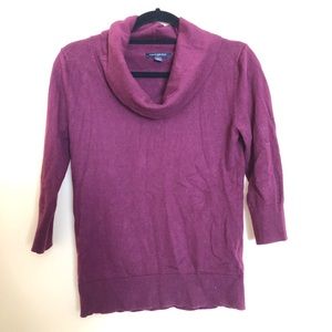 Maroon Banana republic factory cowl neck sweater